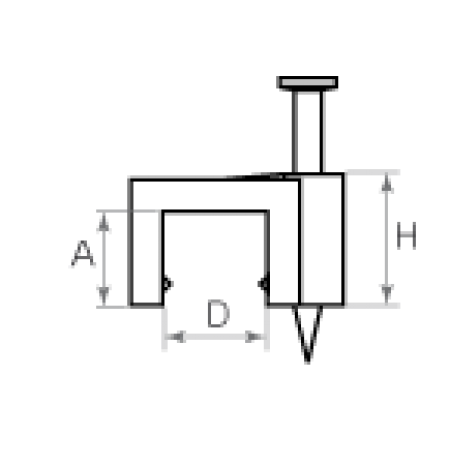 КВТ Скоба пластиковая СПП 6 для плоских кабелей 49450 (цена за уп.) KVT КВТ Скоба пластиковая СПП 6 для плоских кабелей 49450 (цена за уп.) KVT