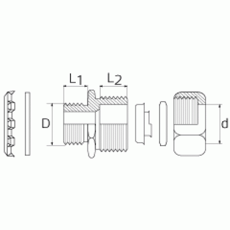 КВТ Муфта ВМ 12 вводная для подсоединения металлорукава 61368 KVT КВТ Муфта ВМ 12 вводная для подсоединения металлорукава 61368 KVT