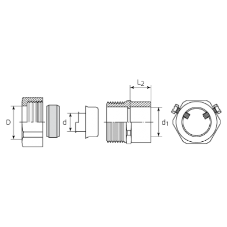 КВТ Муфта соединительная СТМ(В) 32 труба-металлорукав винтовая 63605 KVT КВТ Муфта соединительная СТМ(В) 32 труба-металлорукав винтовая 63605 KVT