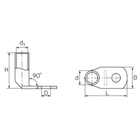 КВТ Наконечник угловой (90°) медный луженый ТМЛс(90) 10-6 (мин партия 100 шт.) 70282 KVT КВТ Наконечник угловой (90°) медный луженый ТМЛс(90) 10-6 (мин партия 100 шт.) 70282 KVT