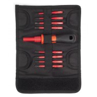 КВТ Диэлектрическая отвертка НИО-3308 с набором бит, 78280 KVT