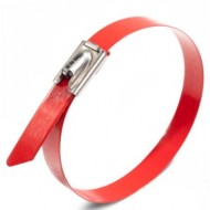 КВТ Стяжка стальная с полимерным покрытием СКС-П (316) 4,6*250 (красн) (мин партия 100 шт.) 83063 KVT