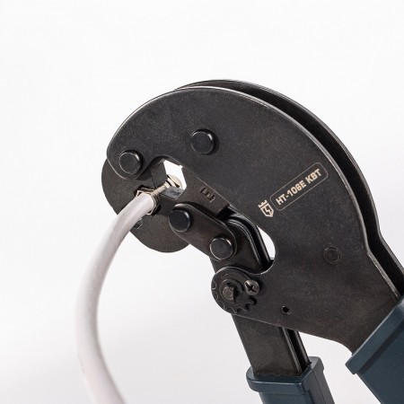 КВТ Кримпер для обжима коаксиальных F, BNC разъемов. HT-106E 85138 KVT КВТ Кримпер для обжима коаксиальных F, BNC разъемов. HT-106E 85138 KVT