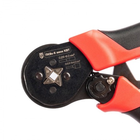 КВТ Универсальные пресс-клещи для опрессовки втулочных наконечников ПКВк-6 мини серия ПРОФИ 89787 KVT КВТ Универсальные пресс-клещи для опрессовки втулочных наконечников ПКВк-6 мини серия ПРОФИ 89787 KVT